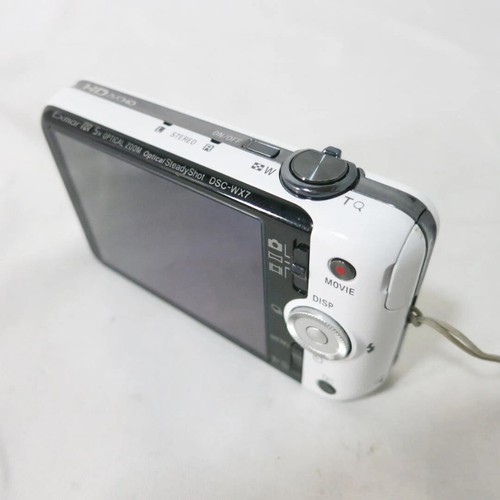 SONY Cyber Shot DSC-WX7 Digital Camera 16.2MP Carl Zeiss 5X WHITE - Picture 2 of 12