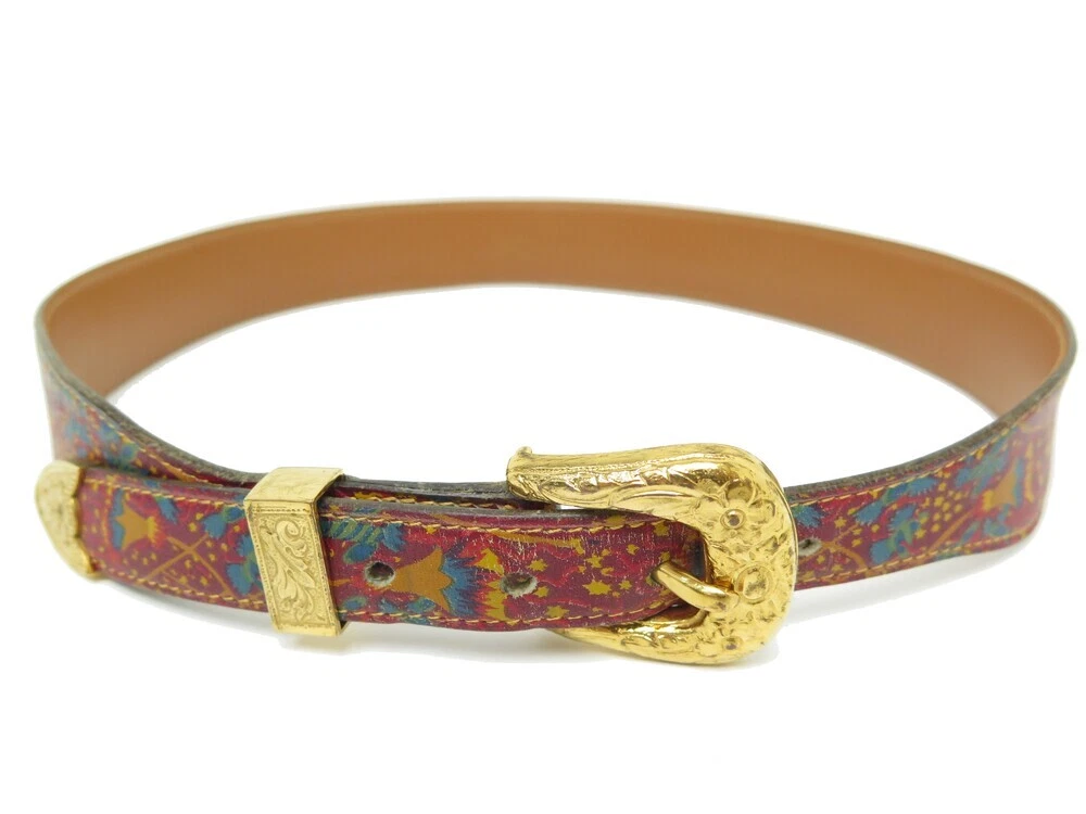 Hermès VINTAGE CEINTURE HERMES BOUCLE WESTERN T75 DECOR FEUX D