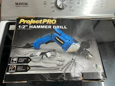 New Project Pro 1/2" Inch Rotary & Hammer Drill Electric Variable Speed Corded
