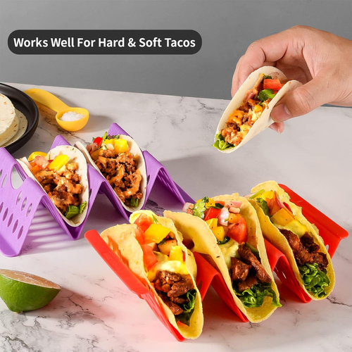 Taco Holders Set of 12, Taco Bar Serving Set for a Party, Large Taco Trays, T... - Picture 12 of 12