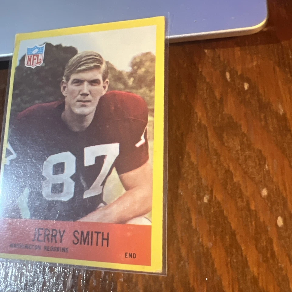 Jerry Smith 1967 Philadelphia Football Rookie Card RC #189 Redskins EX - Image 2 of 4