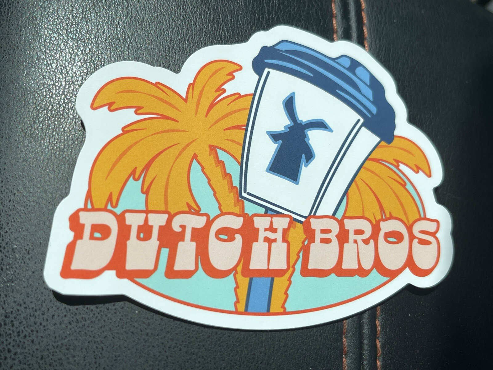 Dutch Bros Coffee June Sticker Drop 6/5/24 Summer Palm Trees Blank Back ...