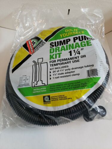 DRAINAGE INDUSTRIES 1¼" X 24' SUMP PUMP DRAINAGE KIT NEW . - Picture 12 of 12