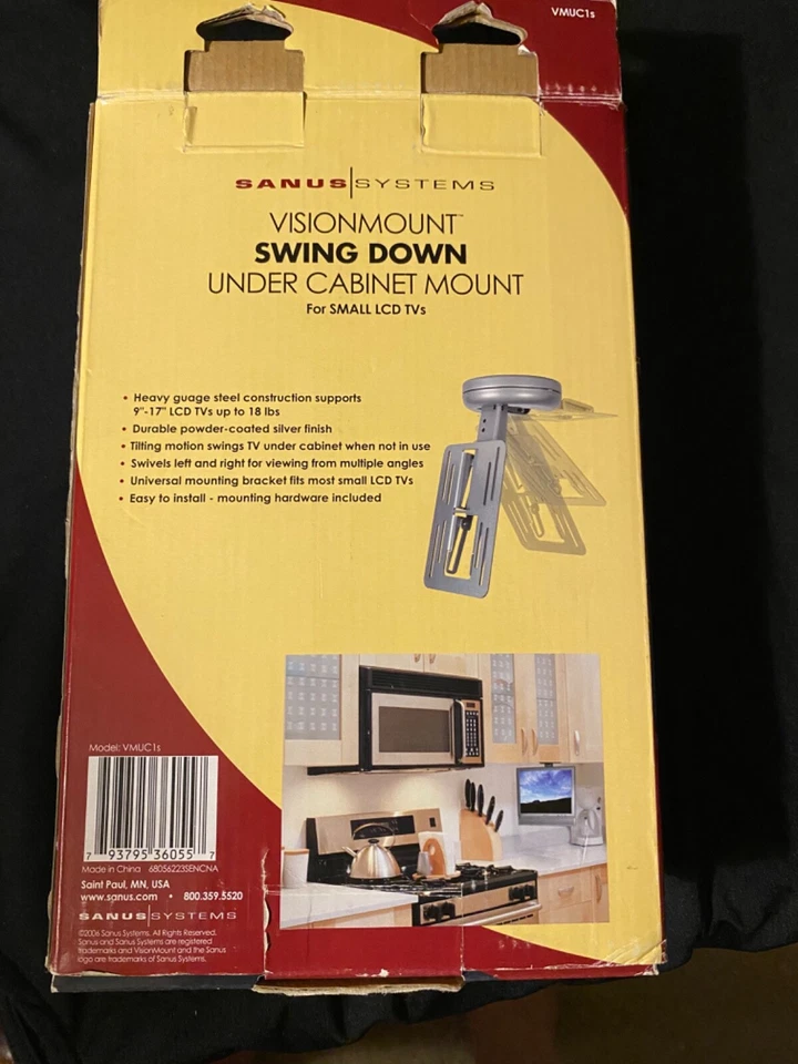 Montaje Sanus Vision oscilante debajo del gabinete Foto 2 de 2