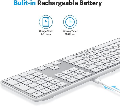 Omoton Wireless Keyboard KB515 Designed for Mac Bluetooth Numeric Keypad - Picture 2 of 14
