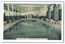 c1940's View Of Swimming Pool The Park Central New York NY Vintage Postcard