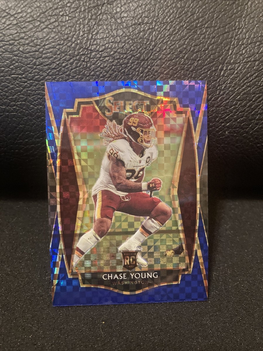 2020 PANINI SELECT CHASE YOUNG #164 RC PREMIER LEVEL BLUE PLAID