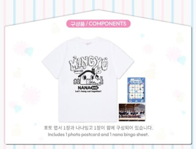 NANA bnb WITH SEVENTEEN Official GOODS MD MINGYU T-Shirt L