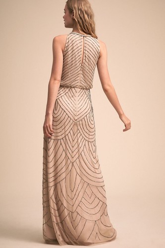 New BHLDN Adrianna Papell Madigan Dress Size 14 MSRP: $199 Nude - Picture 2 of 7