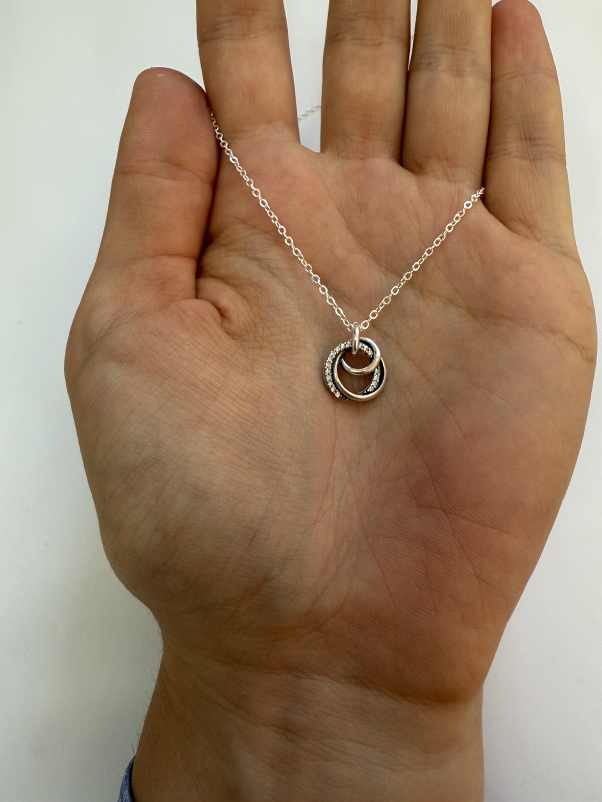 Pandora Family Always Encircled Pendant Necklace 20.1 Inch Sterling Silver