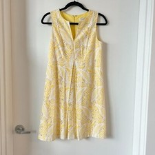Loft Yellow Crochet Lace Sheath Sleeveless Summer Dress Size 2 NWOT
