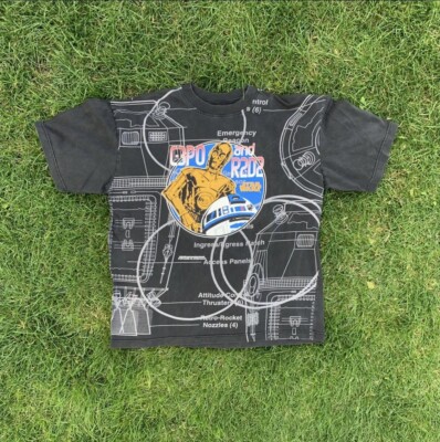 Star Wars 1997 Over Print AOP Lucas Film Darth Vader Rd2d Vintage Shirt Movie