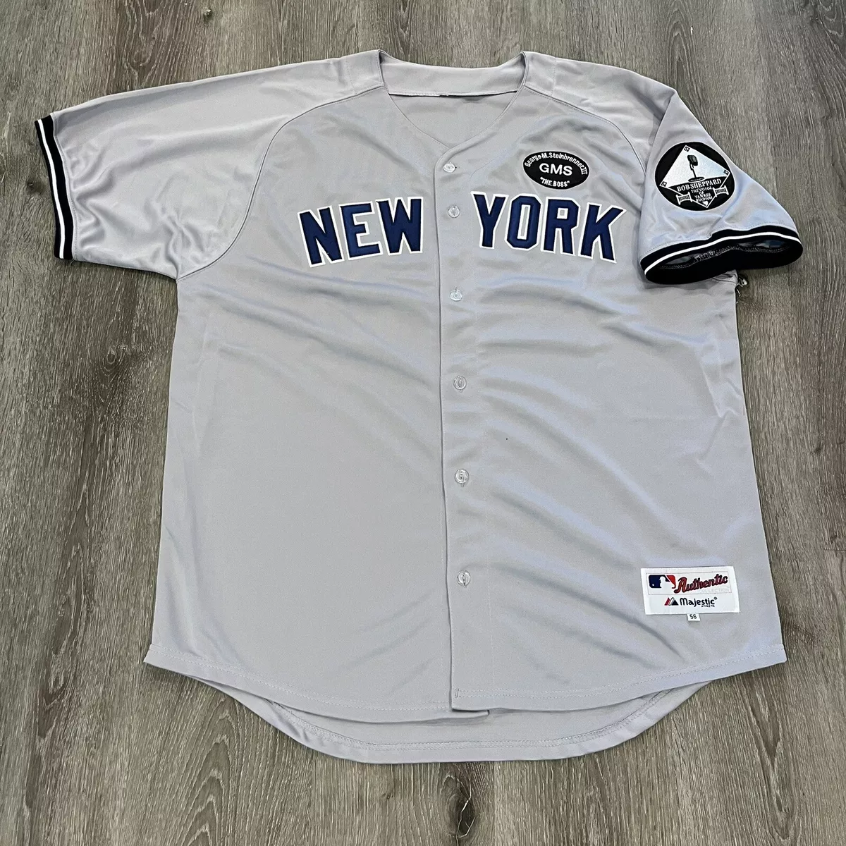 New York Yankees #24 Cano MLB Steinbrenner/ Bob Sheppard Sewn Jersey Size  56