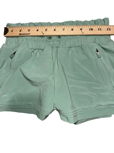 Athleta Girl Road Trippin' Shorts Size XL Teal Blue Activewear Workout Sports - Picture 5 of 8