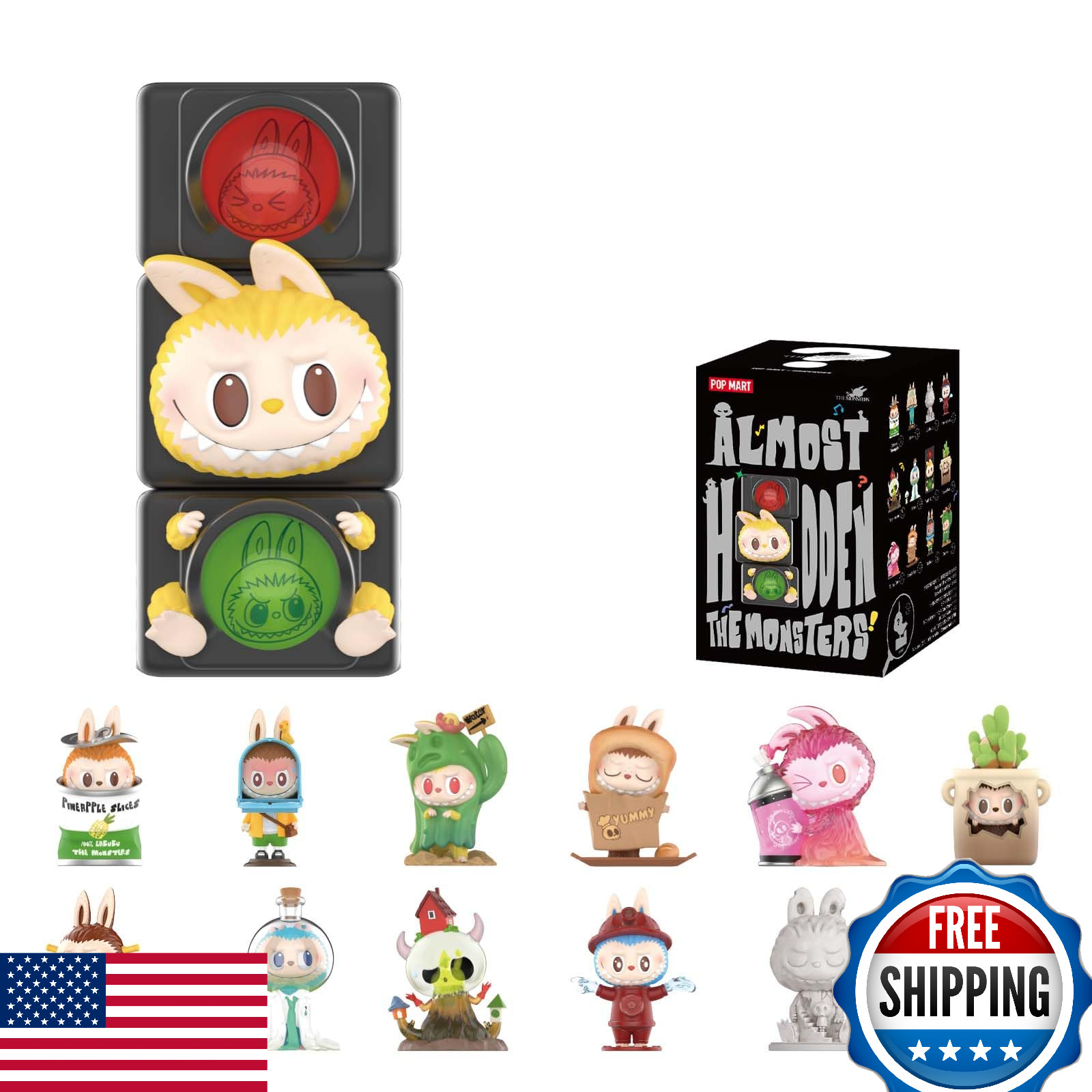 POP MART The Monsters Almost Hidden Series Blind Box Figures - Random Design