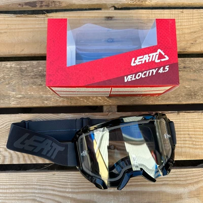 LEATT VELOCITY 4.5 MOTOCROSS MX GOGGLES - IRIZ BLACK / CLEAR LENS