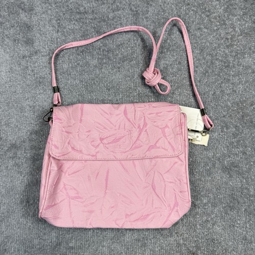 Vintage Pacific Connections Handtasche Damen rosa abgenutzt Leder Schulterriemen - Bild 1 von 14