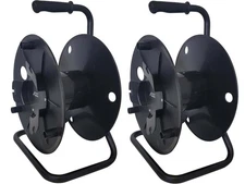 2 Pack Black Portable Large Cable Reels Capacity 720' of 6mm cable Brand New
