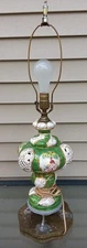 Antique italian capodimonte porcelain table lamp