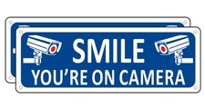 Bagstar 2 Pack Heavy-duty Metal 10x3 5 inch, You're on Camera Sign-C05A