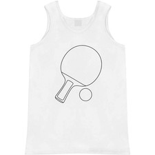 'Table Tennis Outline' Adult Vest / Tank Top AV063539 