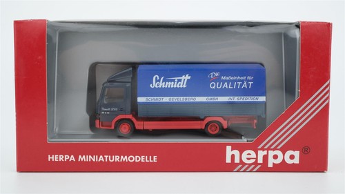 Herpa H0 145015 Mercedes Benz Atego camión lona plataforma | Condition: Gebraucht