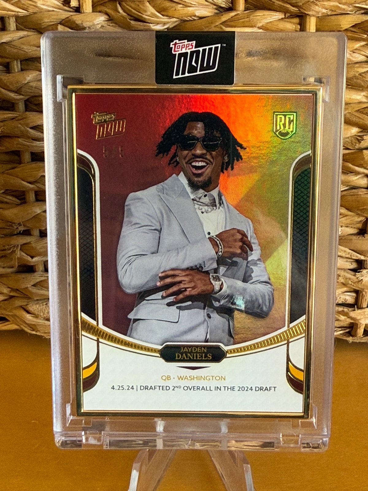 Jayden Daniels Topps Now Rookie Campaign #6 Red