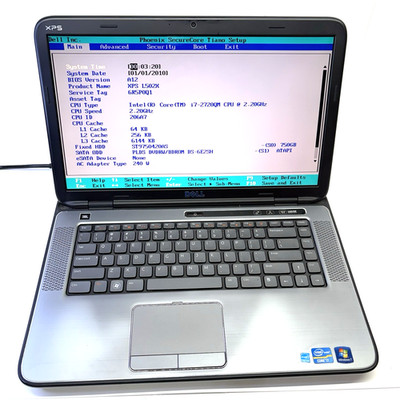 Dell XPS L502X i7-2720QM 8GB 750GB HDD Boots to BIOS AS-IS Parts