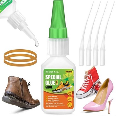 Clear Super Glue 20g for Shoe Repair, Waterproof Quick Bond for Soles & Leather