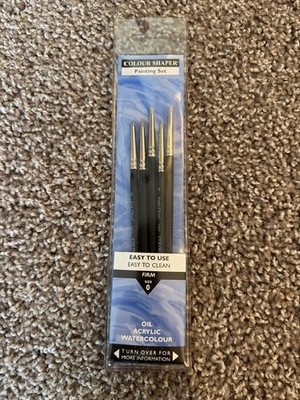 Colour Shaper Silicone Paint Brush Set 5pc Firm Size 0 Clay Sculpting Art Tool