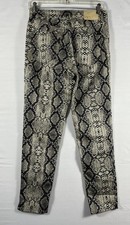 Zara Womens Denim Collection Snake Python Print Skinny Pants 08
