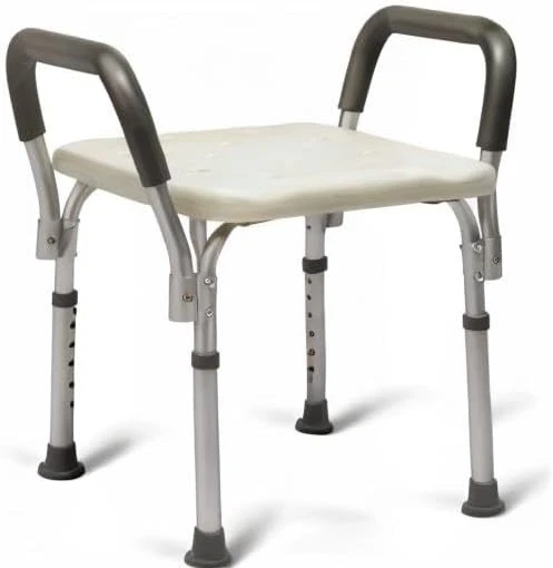 Rose HealthCare Bath Bench Shower Seat with Padded Armrests, Ideal for Bathtubs. - Image 2 of 3