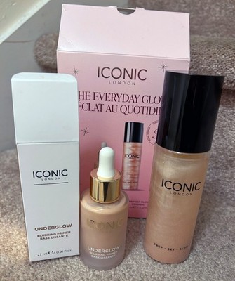 NEW! Iconic London The Everyday Glow Gift Set Underglow Blurring Primer Prep Set