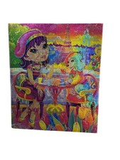 Lisa Frank Paris-Themed Glitter 3-Ring Binder With Poodle  Girl Illustration