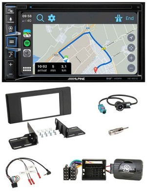 Alpine DAB TMC Bluetooth 2DIN USB Lenkrad Navigation für BMW X5 E53 2000-2006