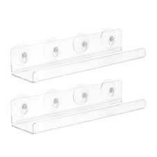 Sturdy Acrylic Plant Shelf for Windowsill with Suction Cups for Indoor Plant