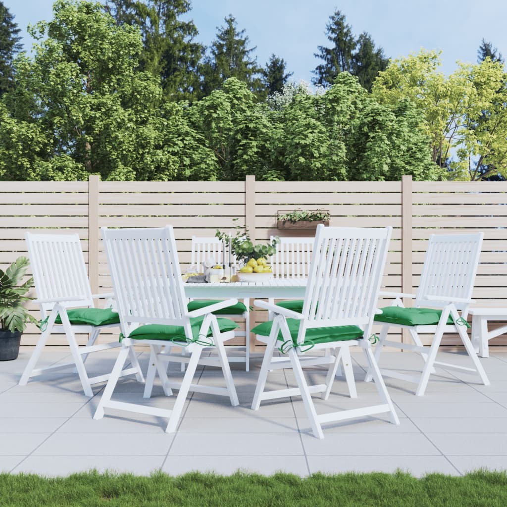 vidaXL 6 Cuscini per Sedia Verdi 40x40x7 Oxford - Offerta Set Completo