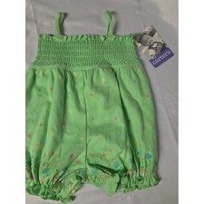 Carter's Vintage Light Green Floral Baby Romper 3/6 Months