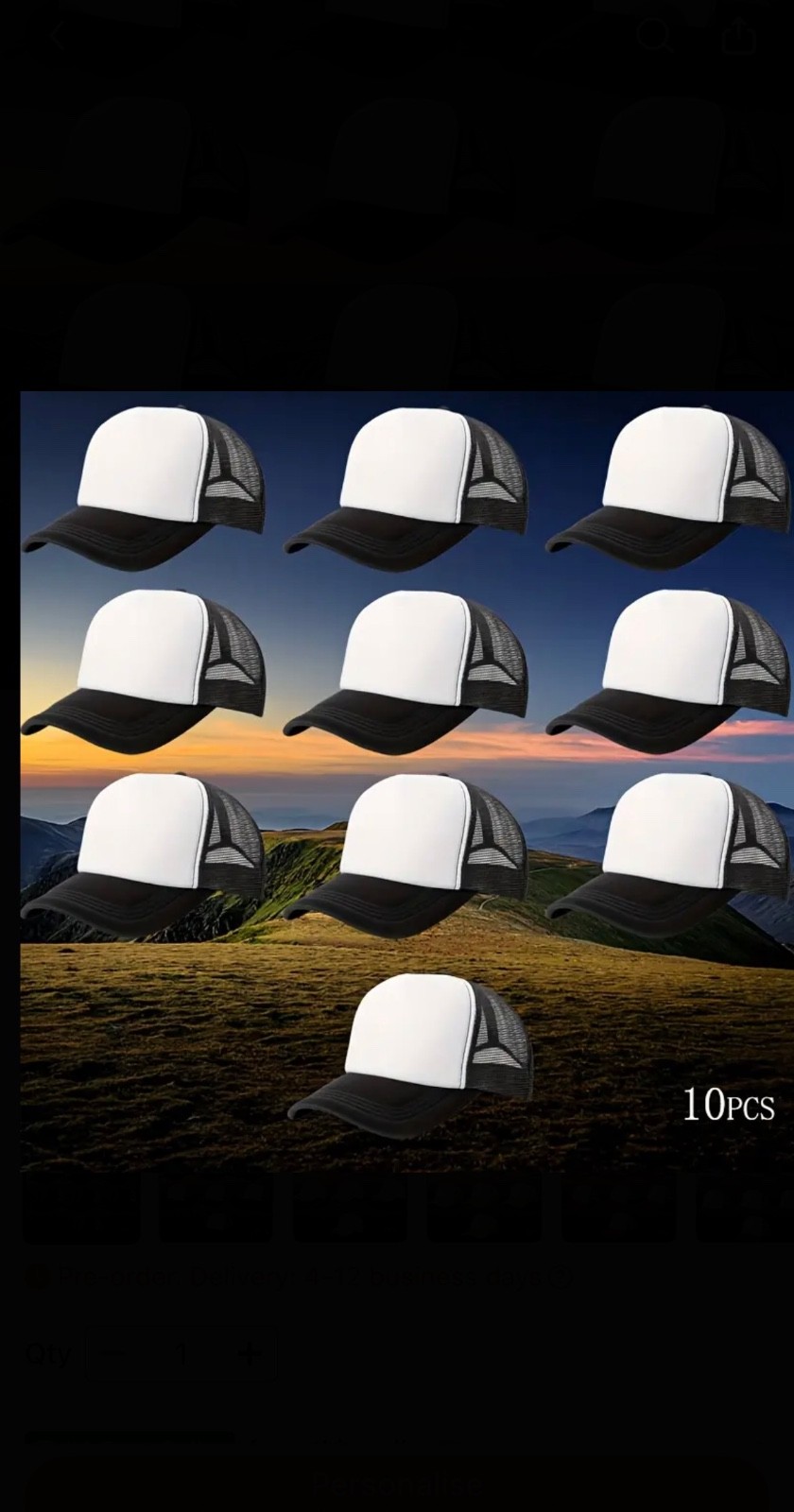 Custom 10 Pieces DIY Baseball Cap Embroidered Custom Printed Hat Unisex image 5