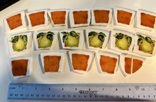18 Hand Cut Large Mosaic Tiles Irregular China Pears Terra Cotta Decor Tile