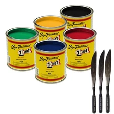 1/4 Pint 1 Shot Secondary Enamel Kit 5COLOR SET Pinstriping Lettering Graphic