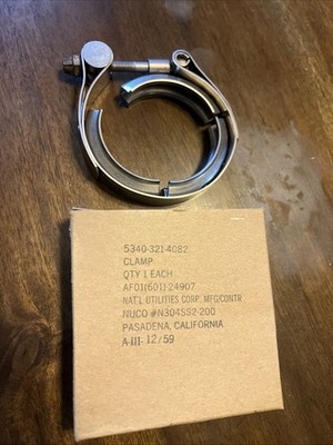 National Utilities Corp. Nuco Clamp P/N N304SS2-200 Turbo Engine Clamp 94581