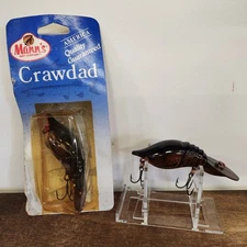 2 Vintage Mann’s Crawdad CD233 Brown Crawfish Crankbaits 1/4 oz NOS & Loose