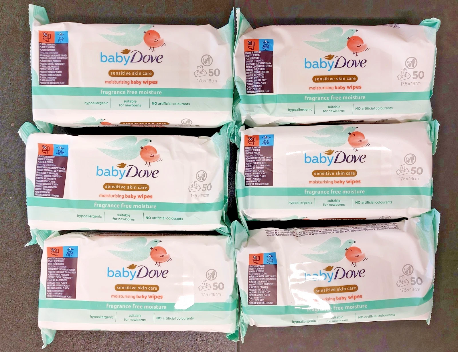 6 x 50 Baby Dove Sensitive Moisturising Baby Wipes Fragrance Free
Opens in a new window or tab