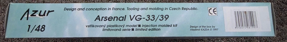 Kit Modelo Azur A089 Arsenal VG-33/39 1/48 Foto 2 de 4