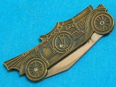 NM VINTAGE COLONIAL USA FIGURAL TOURING SEDAN CAR AUTOMOBILE KNIFE KNIVES POCKET