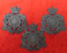 3 die stamped Last Shako plates as seen in pictures job lot