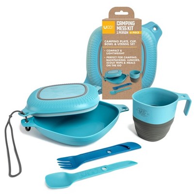 6-Piece Camping Mess Kit with Bowl, Plate, Camp Cup, and Switch Spork Utensil Se