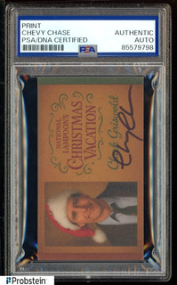 Chevy Chase Signed Christmas Vacation Clark Griswold Business Card PSA/DNA AUTO