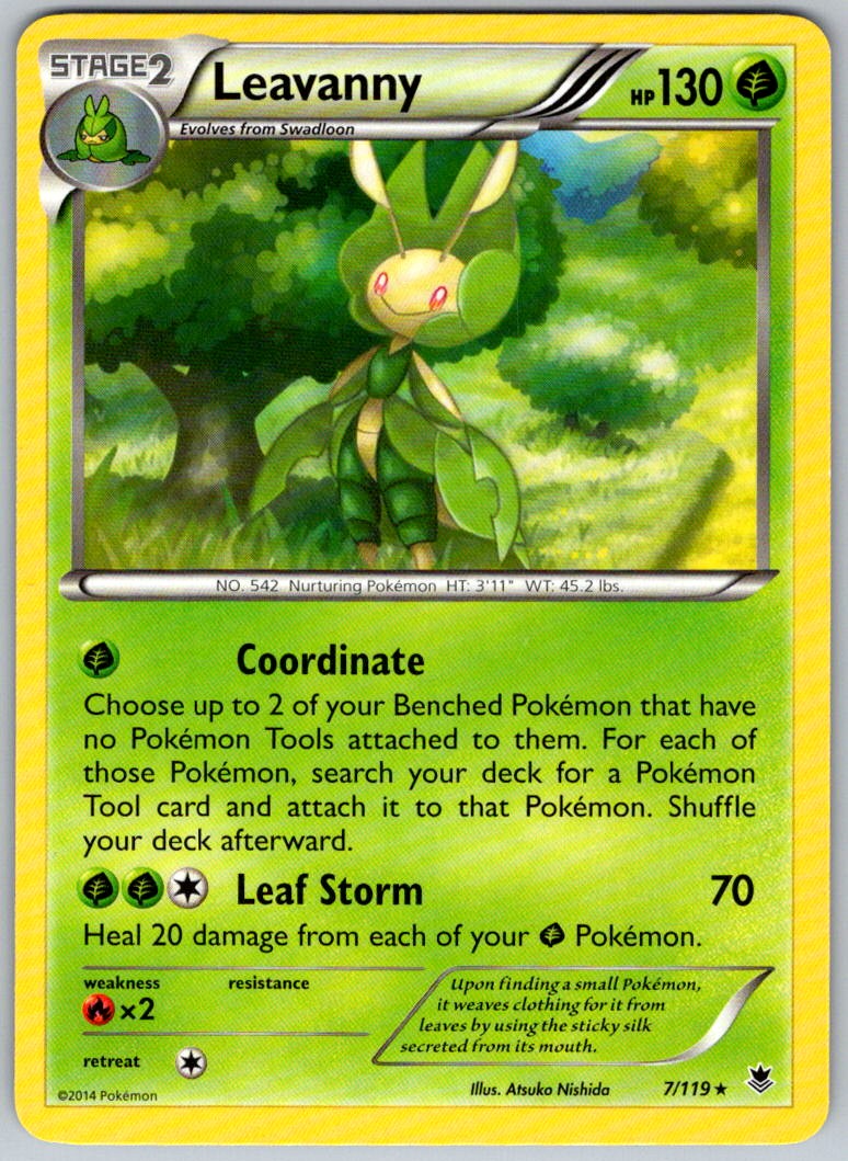 Leavanny 7/119 Rare XY - Phantom Forces NM
